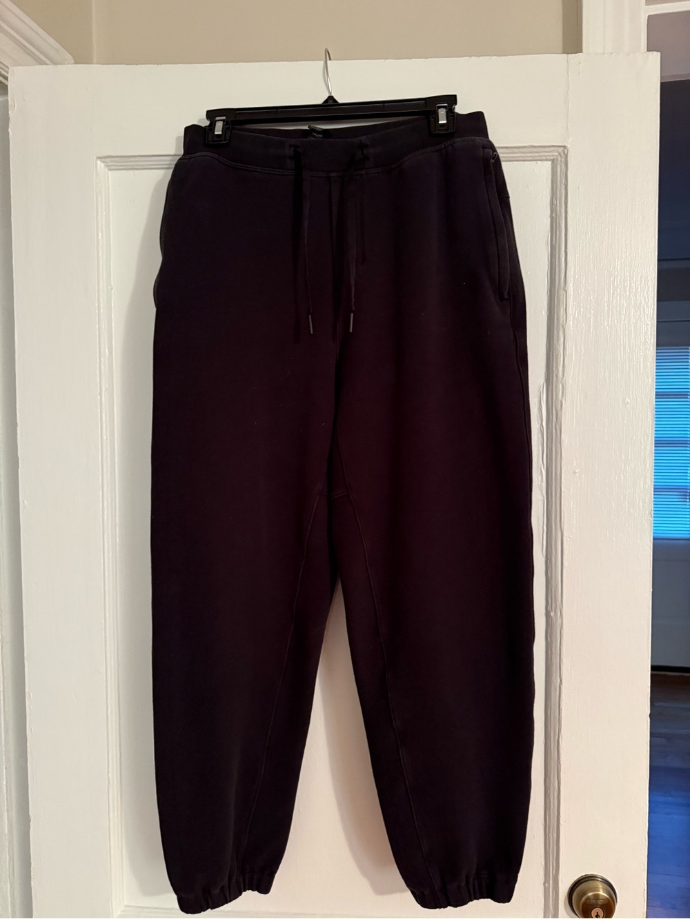 Men's Lululemon Black Sweatpants with Drawstring, Size Small